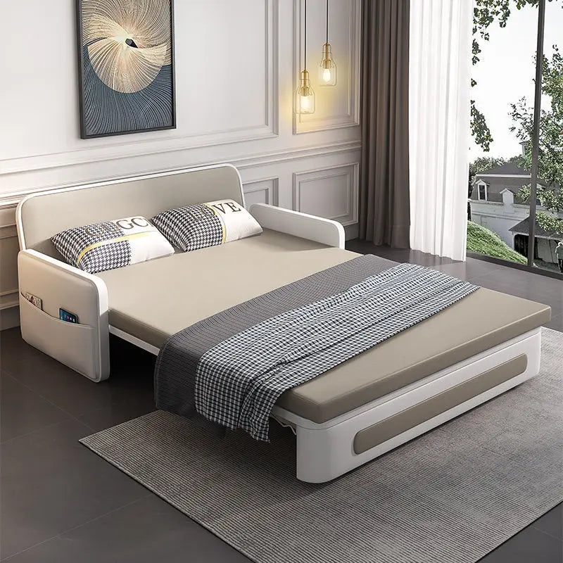 Apartment Furniture Metal Frame Foldable Sofa Cum Bed Storage Modern Folding Sofa Bed