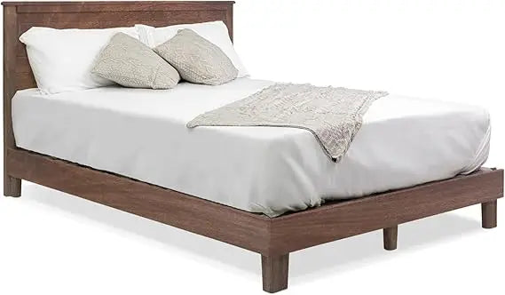 Solid Hardwood Platform Bed Frame, Headboard, & Slats, Quality Crafted in Pennsylvania, USA from Poplar by Mennonite Artisans, N