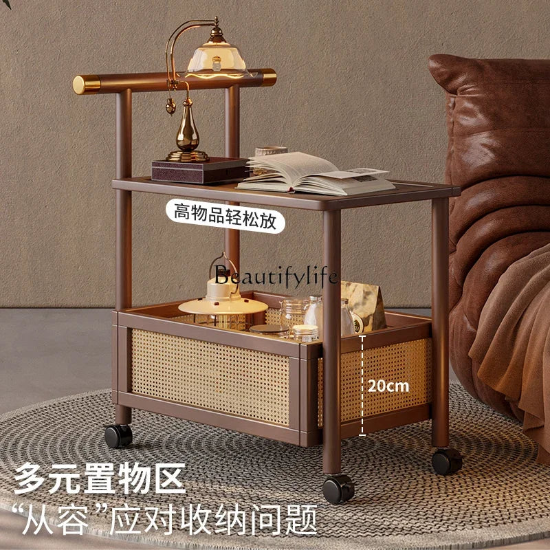 FG52Mobile trolley medieval coffee table sofa side cabinet table retro small