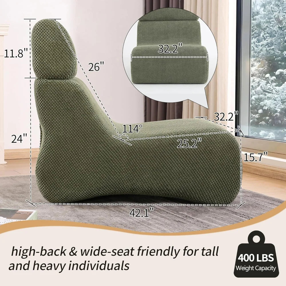 Sleeper Sofa Chair, Cloud Sofas for Living Room and Bedroom, Small Chaise Lounge for Small Space, Lazy Floor Sofa for Adult