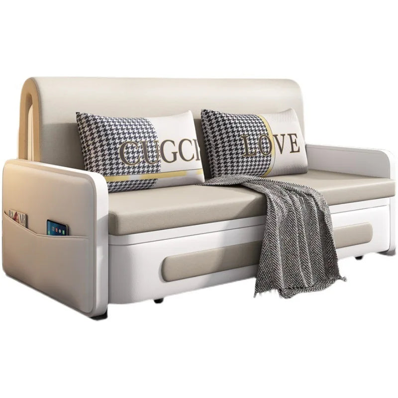 Apartment Furniture Metal Frame Foldable Sofa Cum Bed Storage Modern Folding Sofa Bed
