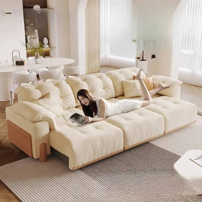 Design Armrest Living Room Sofas Beige Big Size Luxury Lounges Living Room Sofas Salon Nordic Divano Moderno Unique Furniture