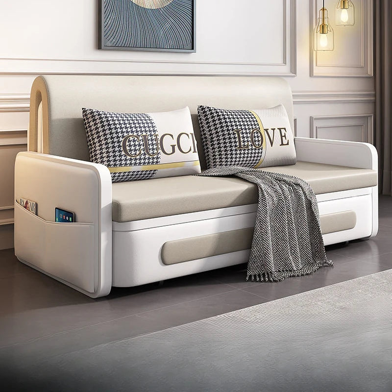 Apartment Furniture Metal Frame Foldable Sofa Cum Bed Storage Modern Folding Sofa Bed