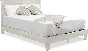 Solid Hardwood Platform Bed Frame, Headboard, & Slats, Quality Crafted in Pennsylvania, USA from Poplar by Mennonite Artisans, N