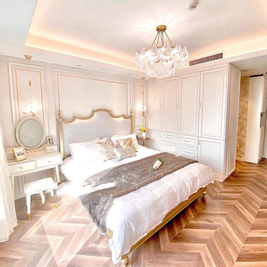 Wood Luxury Double Bed Leather Backrest White Big Girls Double Bed Storage Adult Multifunctional Letto Matrimoniale Furniture
