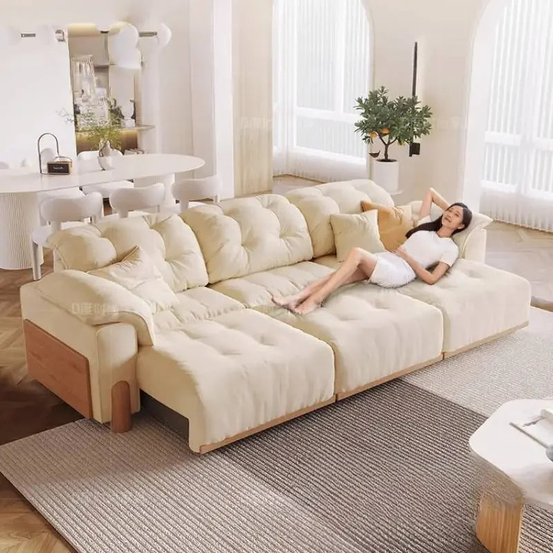 Design Armrest Living Room Sofas Beige Big Size Luxury Lounges Living Room Sofas Salon Nordic Divano Moderno Unique Furniture
